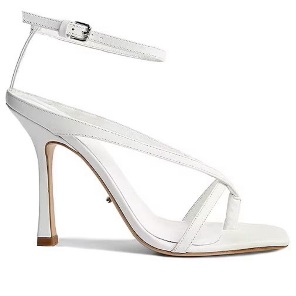 $170 Tony Bianco Faythe White Leather Heeled Sandal Size 9​​​​​​​​​